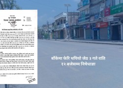 बाँकेमा फेरि थपियो आगामी जेठ ३ गते राति १२ बजेसम्म निषेधाज्ञा